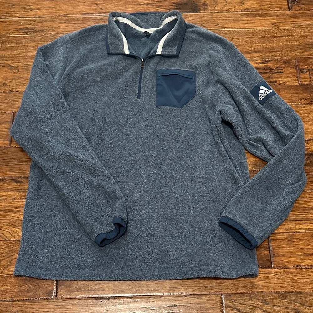 Men's Adidas Primegreen Pocket 1/4 Zip Crew Navy